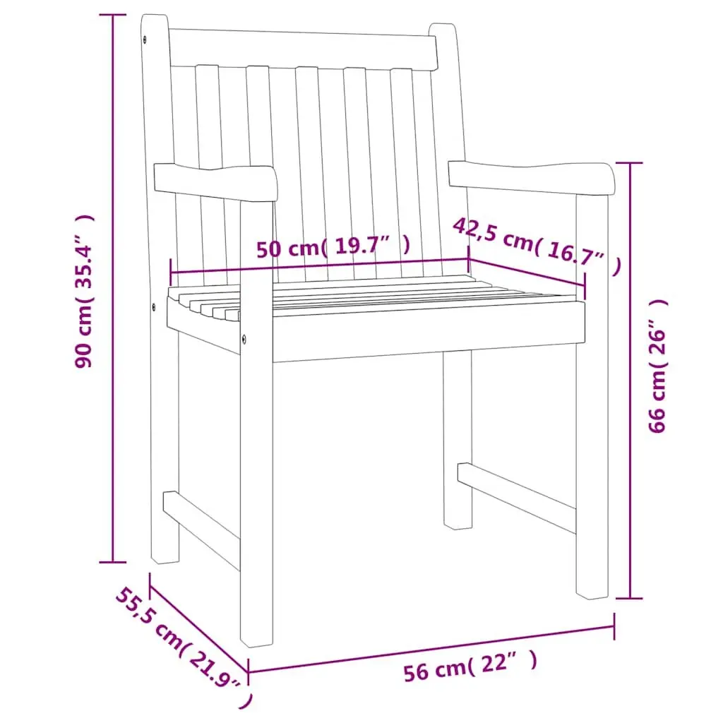7 Piece Outdoor Dining Set Brown Solid Acacia Wood Patio Furniture