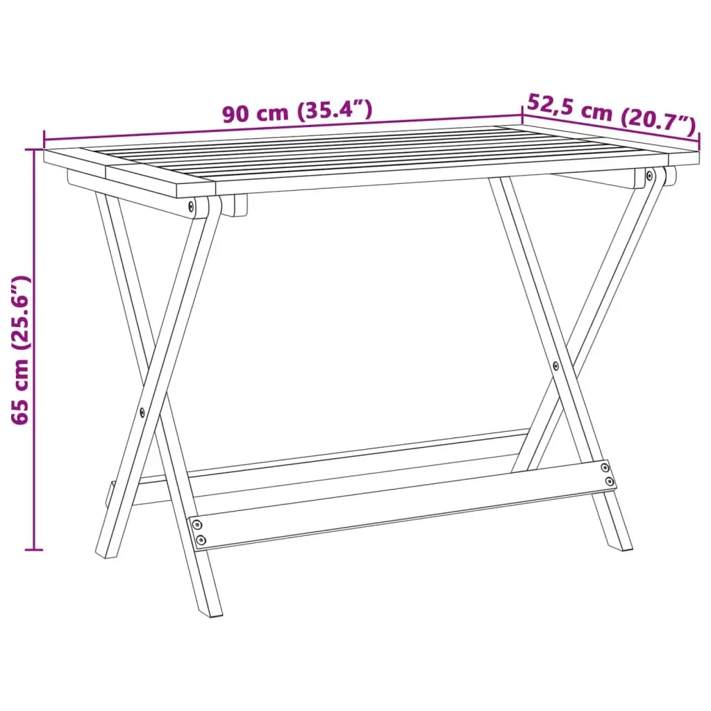 5 Piece Folding Garden Dining Set Solid Acacia Wood Outdoor Patio Furniture