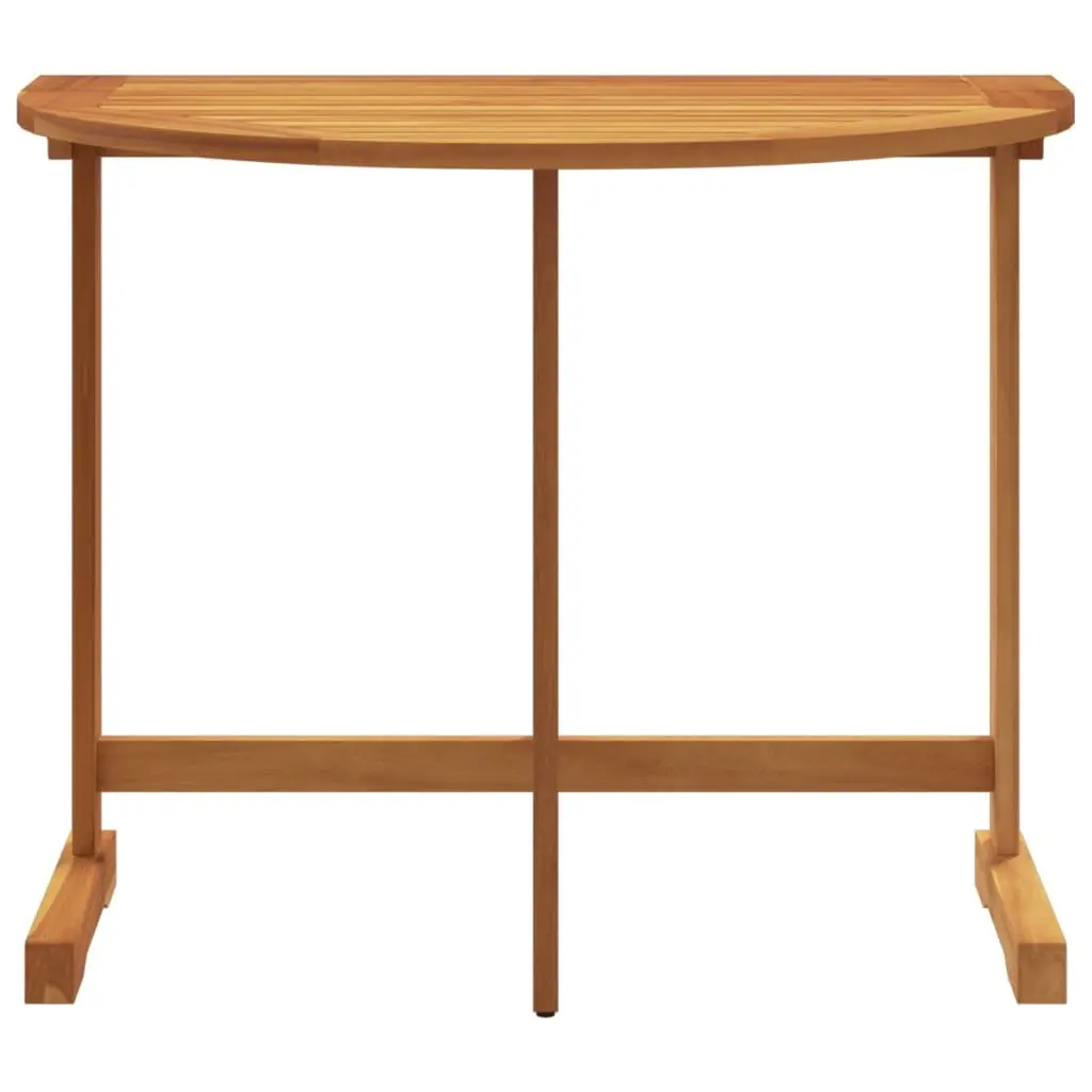 Folding Bistro Set 3 Piece Solid Acacia Wood Outdoor Dining Table and Chairs Brown