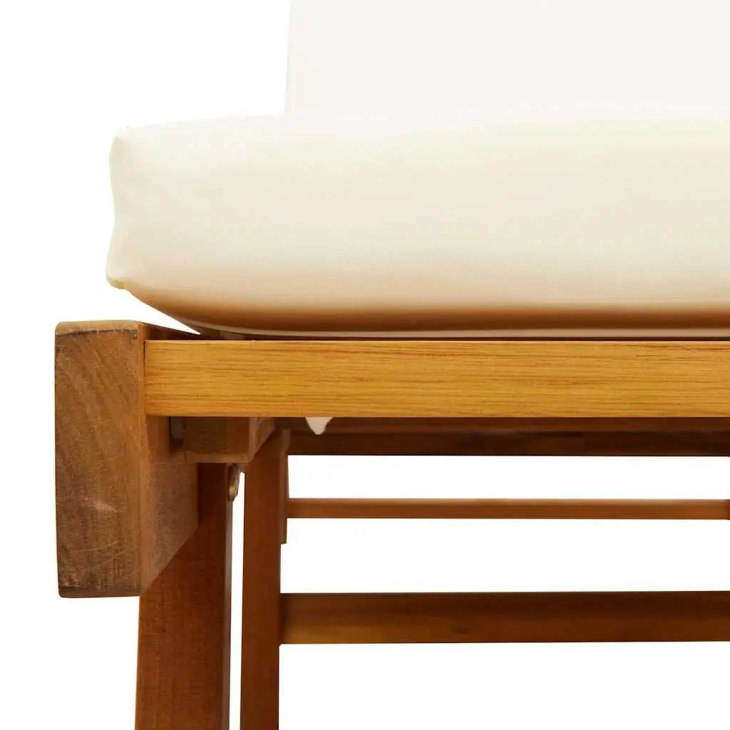Sun Loungers 2 pcs with Cushions Outdoor Seating Solid Wood Acacia Brown