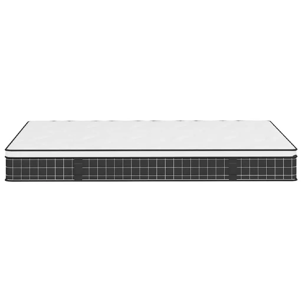 Bonnell Spring Mattress Medium Firmness Double Size 137x190 cm White Removable Cover