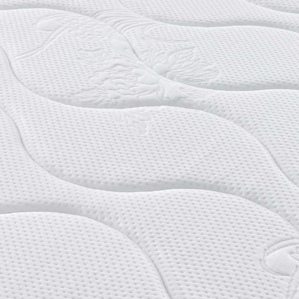 Bonnell Spring Mattress Medium Firmness Double Size 137x190 cm White Removable Cover