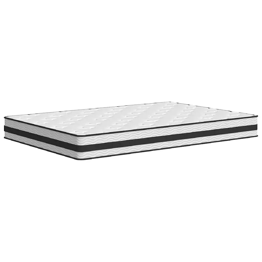 Double Size Bonnell Spring Mattress 137x190cm Foam Layers Medium Firmness White