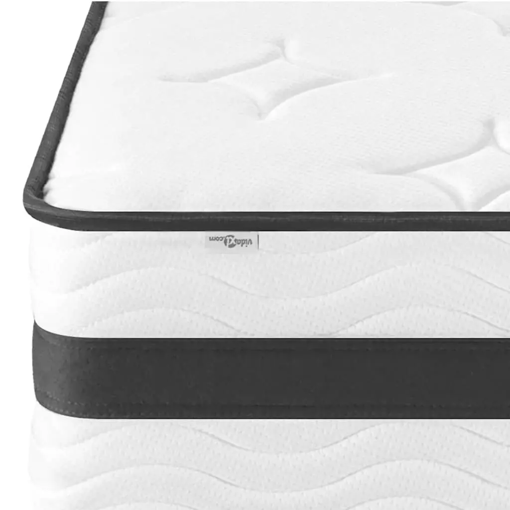 Double Size Bonnell Spring Mattress 137x190cm Foam Layers Medium Firmness White