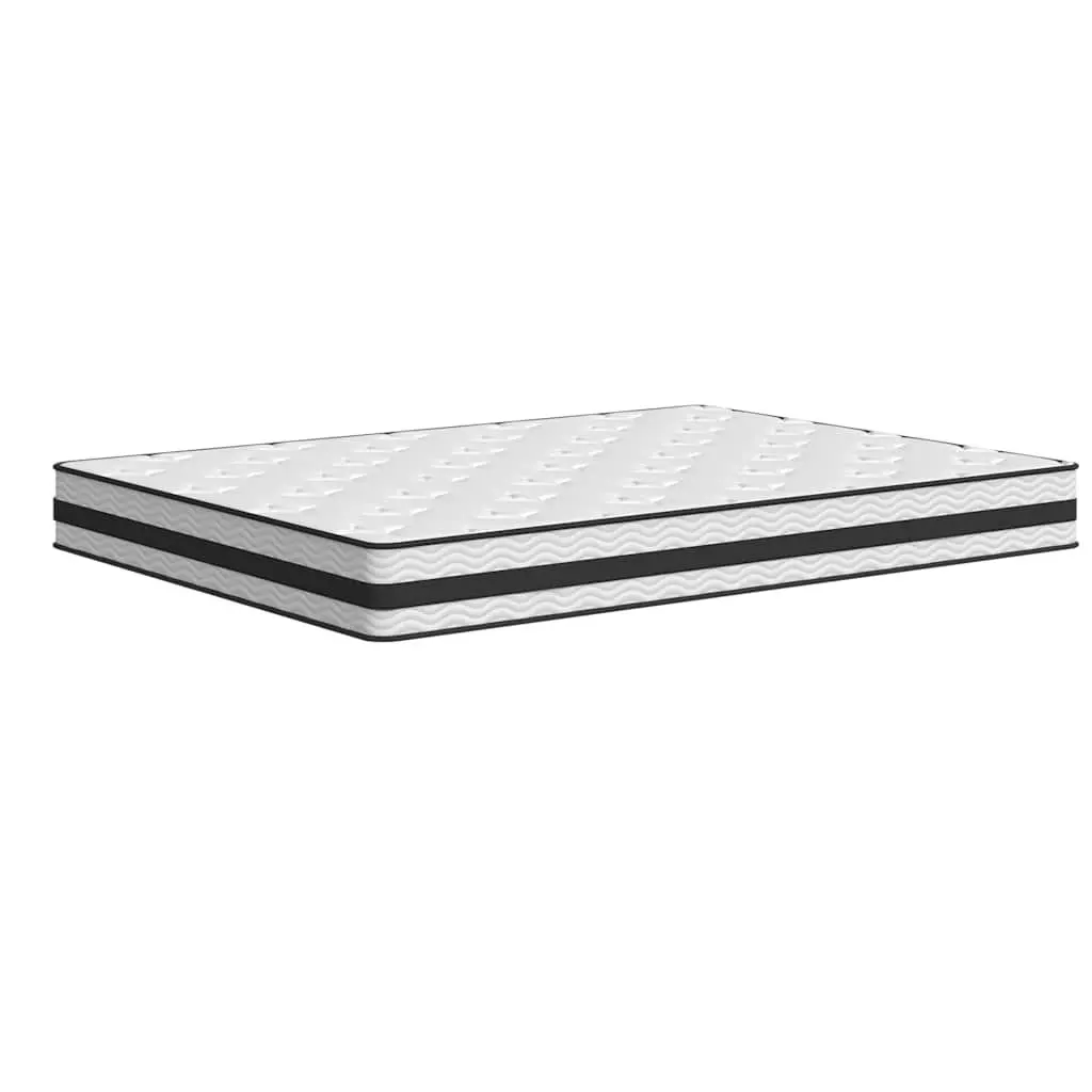 Bonnell Spring Mattress White Medium Firmness 152x203cm Queen Size Fabric Foam Insulation Pad