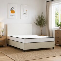 Bonnell Spring Mattress Double Size 137x190 cm Medium Firmness White Bedroom