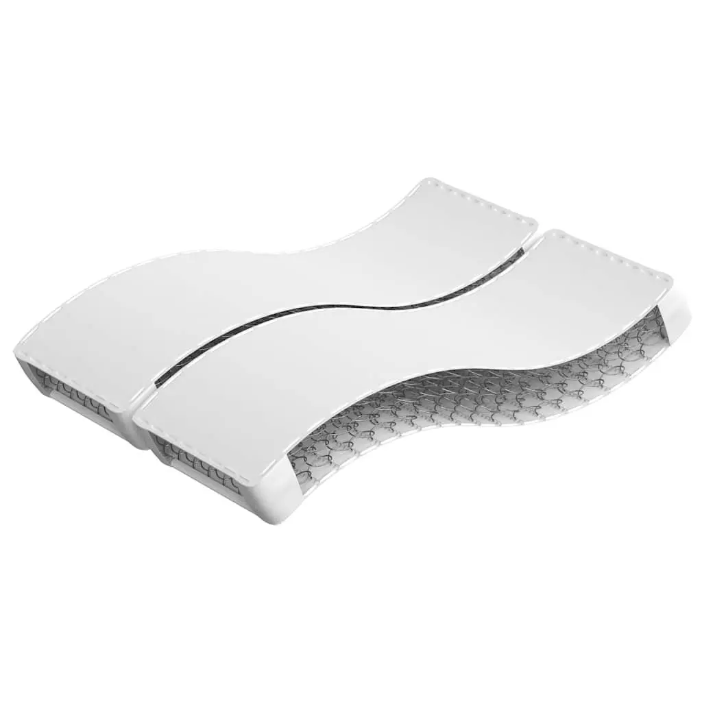 Double Size Mattress Bonnell Spring White Medium Firmness 137x190cm Fabric Cover