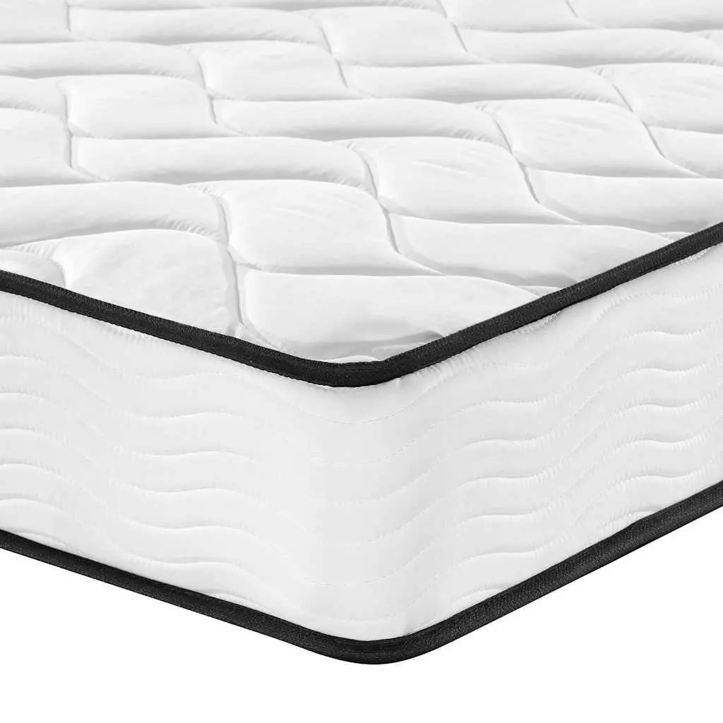 Queen Size Bonnell Spring Mattress Medium Firm White 152x203cm Soft to Medium Comfort