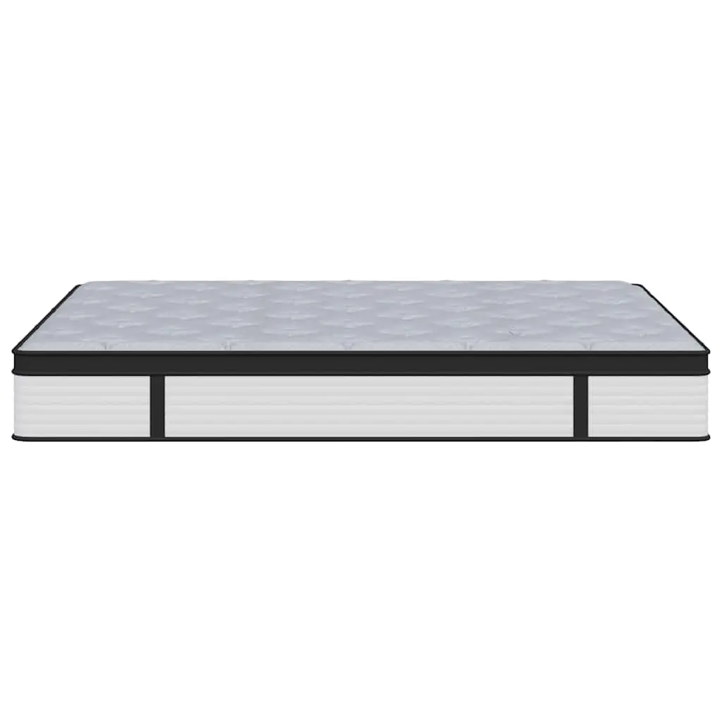 Pocket Spring Mattress White Medium Firmness 152x203cm 7 Zones Support