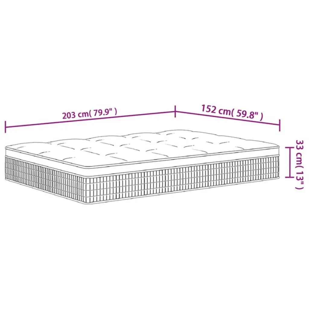Pocket Spring Mattress Queen Size 152x203cm