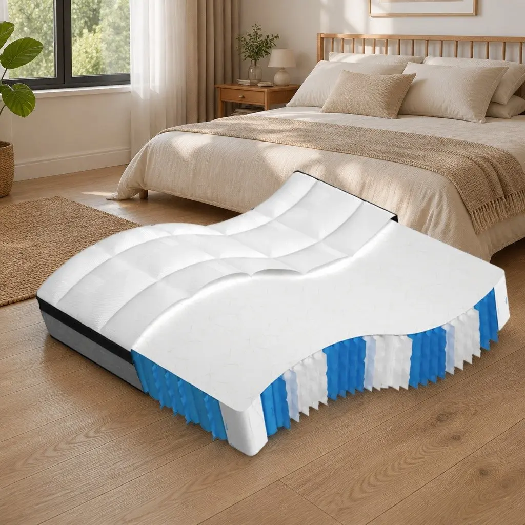 Pocket Spring Mattress Medium Plus King Size 183x203 cm White