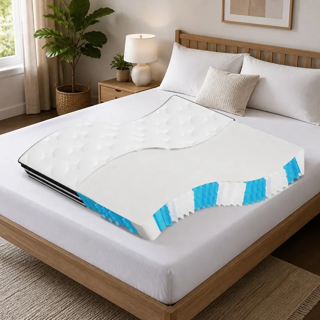 Pocket Spring Mattress King Size 183x203cm Medium Firmness 7 Zones Support