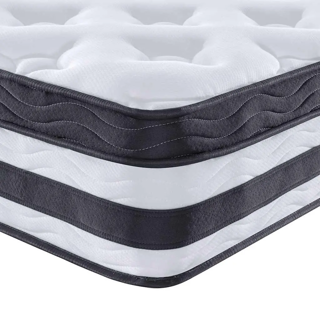 Pocket Spring Mattress King Size 183x203cm Medium Firmness 7 Zones Support