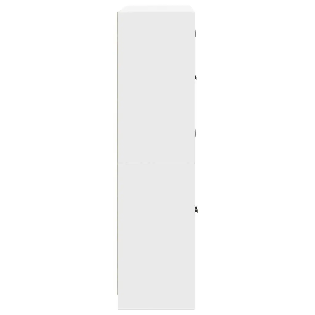 Bookcase Engineered Wood 136W x 37D x 142H cm White with Doors