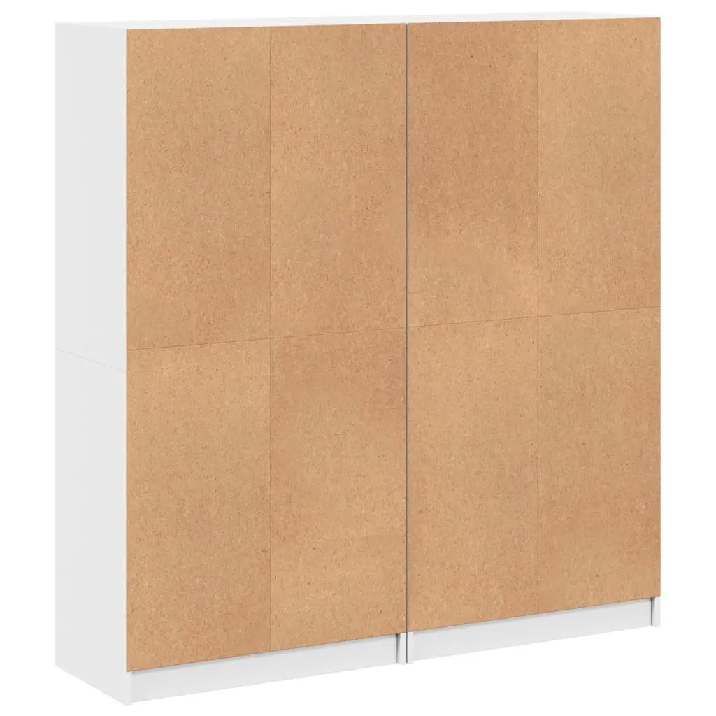 Bookcase Engineered Wood 136W x 37D x 142H cm White with Doors