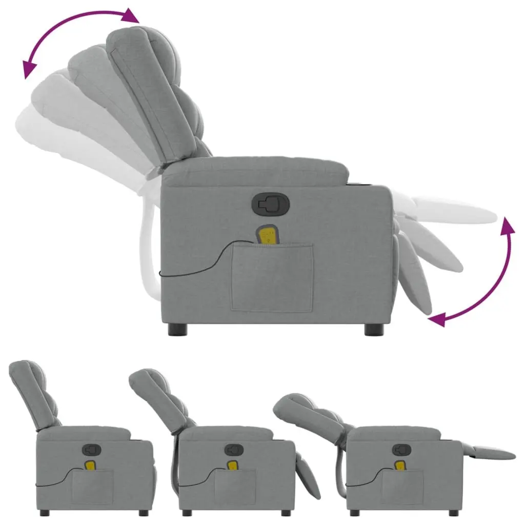 Grey Recliner Chair with Massage for Home Use