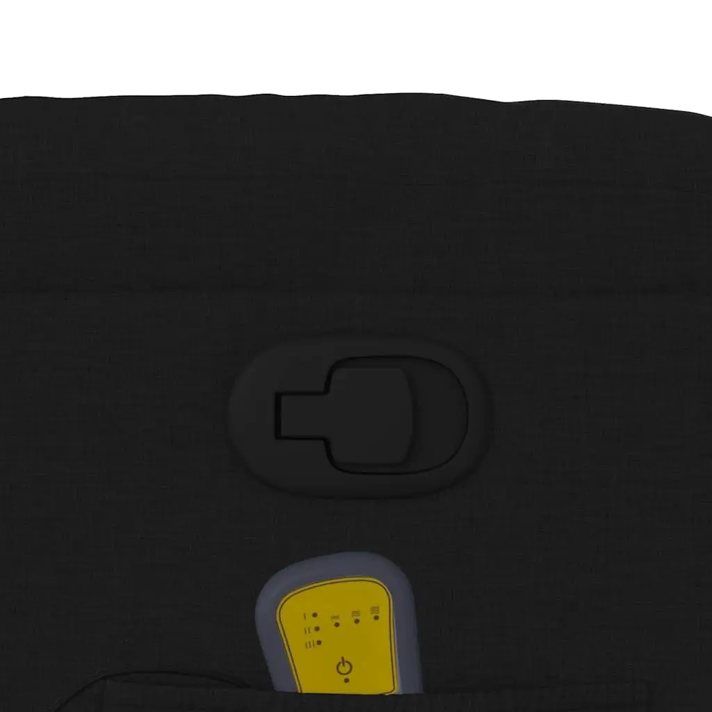 Electric Massage Recliner Chair Fabric Black 135 Degree