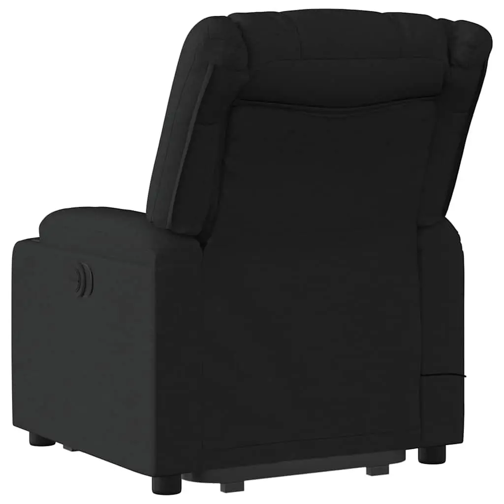 Electric Massage Recliner Chair Fabric Black 135 Degree