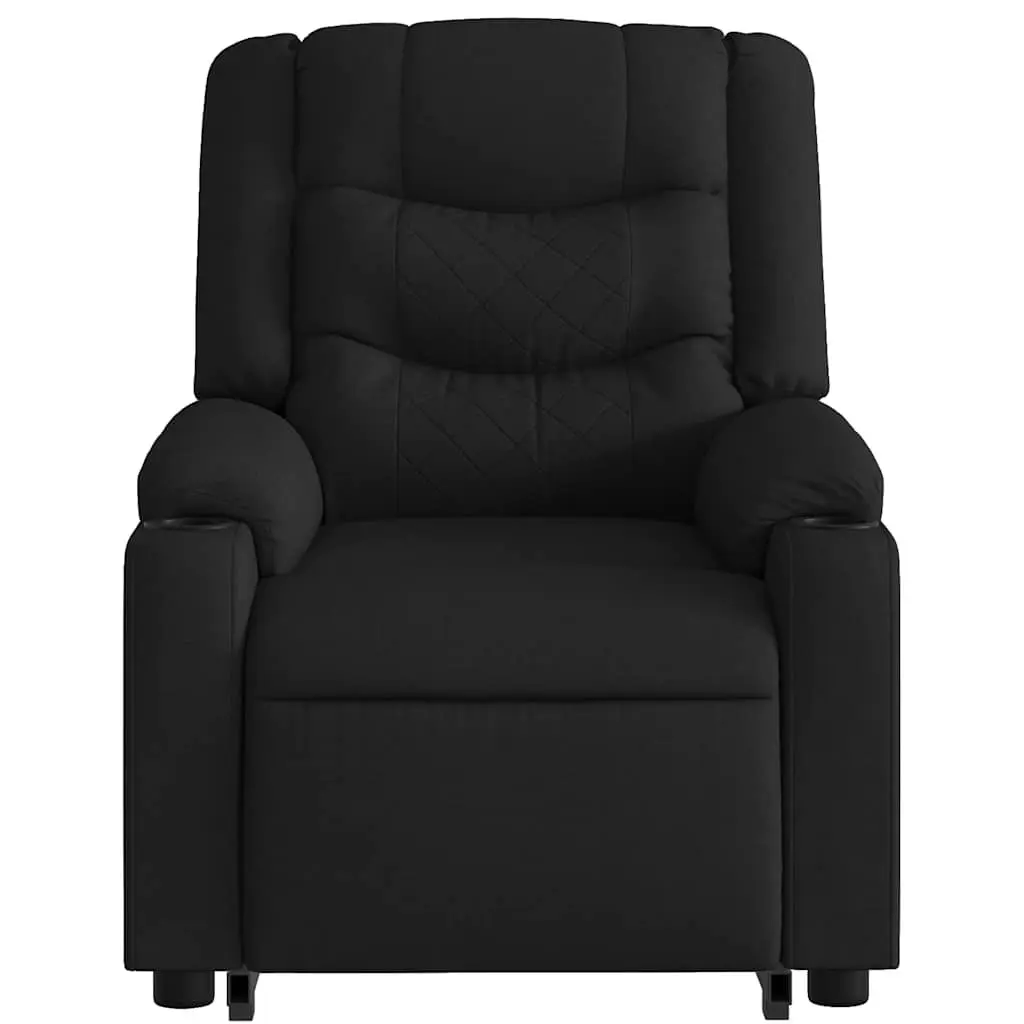 Electric Massage Recliner Chair Fabric Black 135 Degree