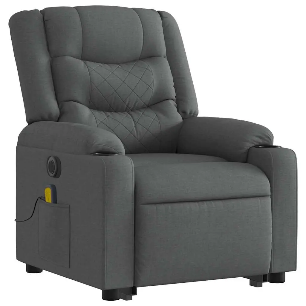 Electric Massage Recliner Chair Lift Fabric Grey