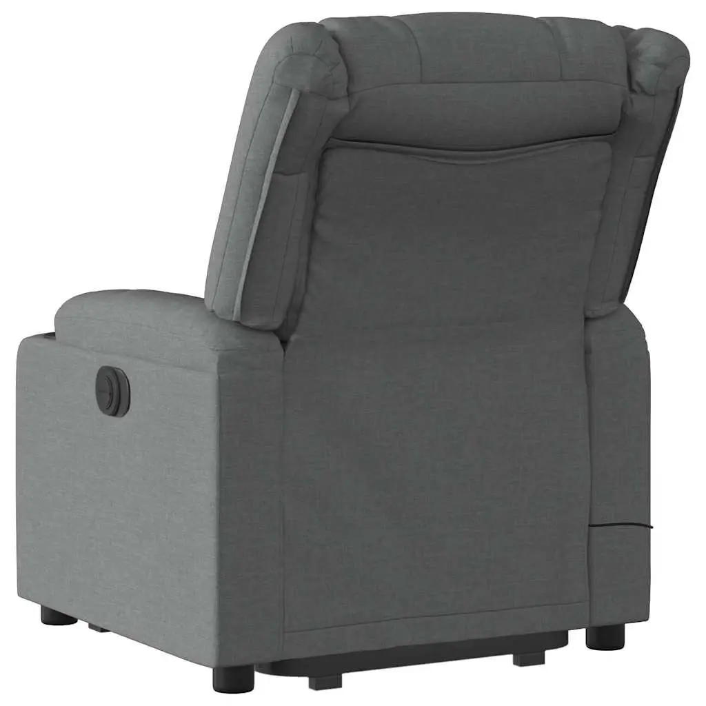 Electric Massage Recliner Chair Lift Fabric Grey