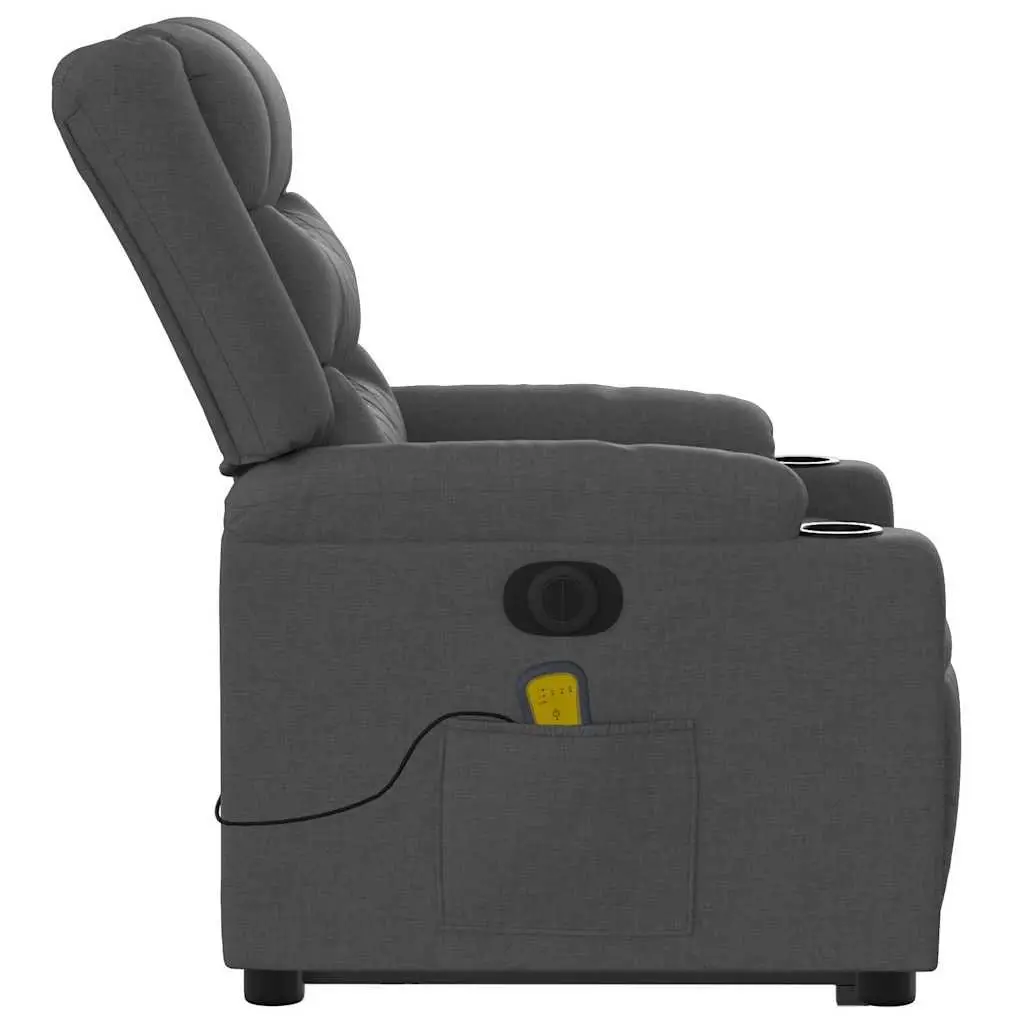 Electric Massage Recliner Chair Lift Fabric Grey