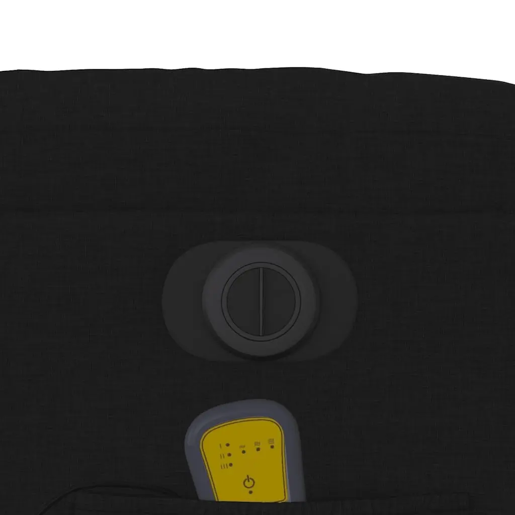 Electric Massage Recliner Chair Lift Function Black Fabric for Elderly Comfort