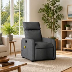 Practical Grey Massage Recliner for Everyday Use
