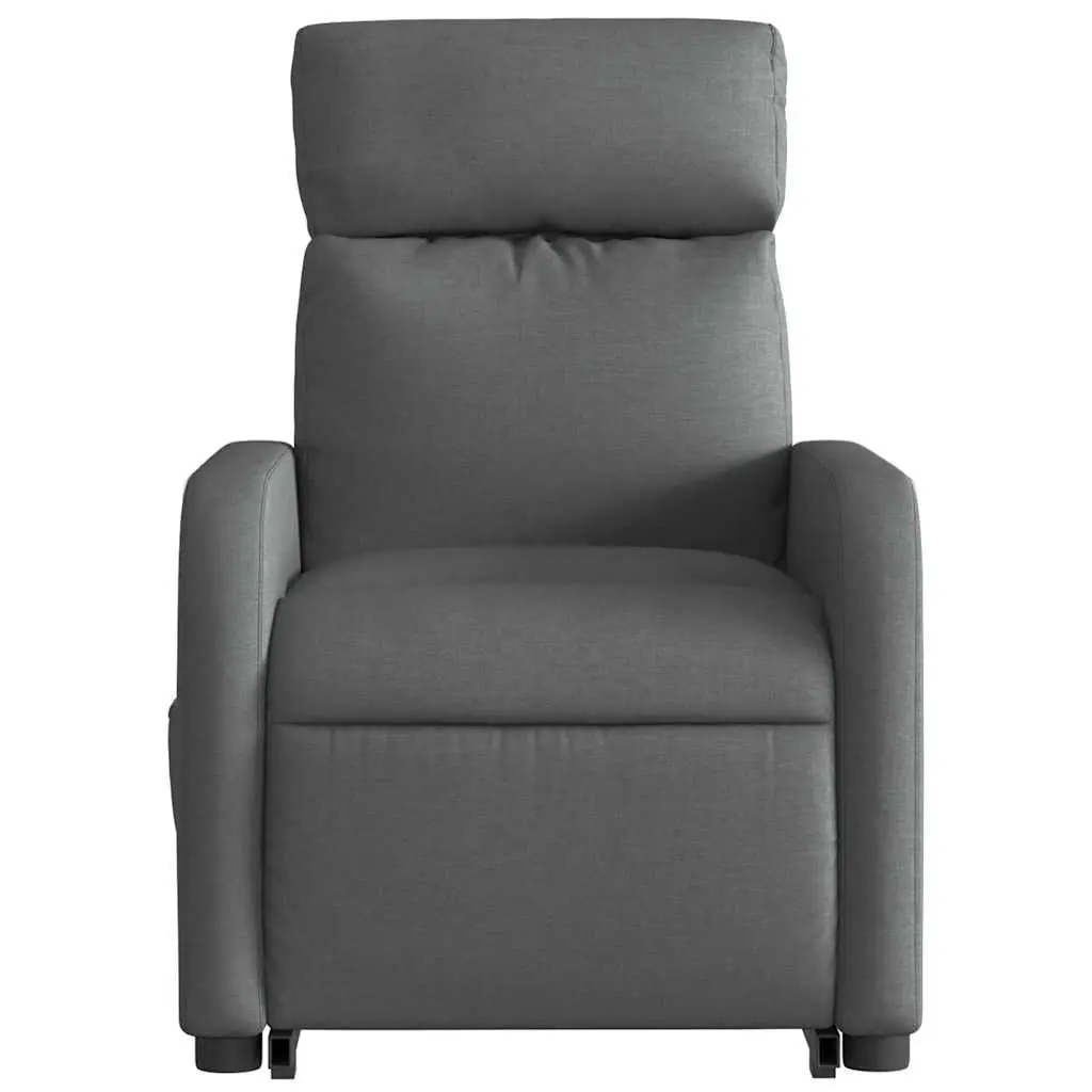 Massage Recliner Chair Electric Lift Function Grey Fabric 135 Degrees