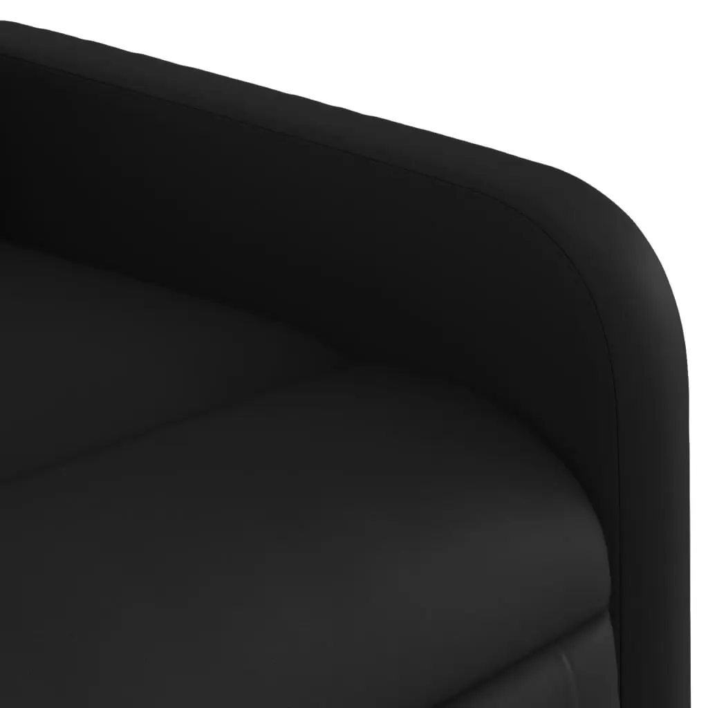 Recliner Chair Faux Leather Manual Adjustable Black 135 Degrees 6 Massage Points