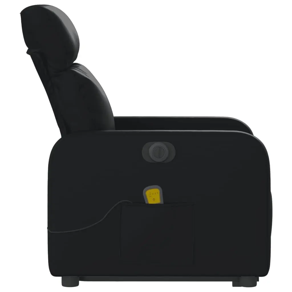 Electric Massage Recliner Chair Faux Leather Power Lift Adjustable Backrest Black
