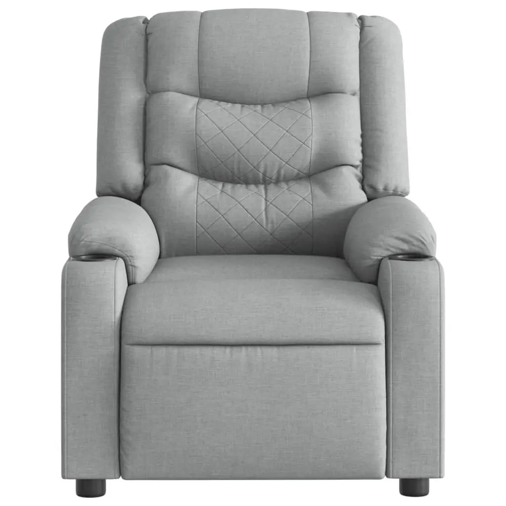 Massage Recliner Chair Manual Reclining Fabric Grey