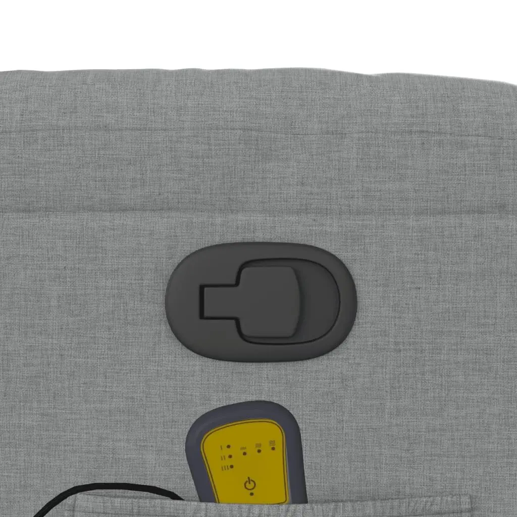 Massage Recliner Chair Manual Reclining Fabric Grey