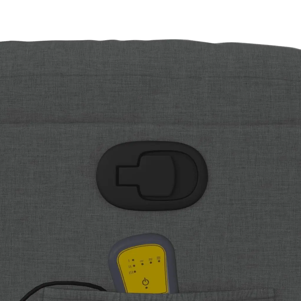 Recliner Chair Manual Dark Grey Fabric Massage Armchair with Padded Seat and Cup Holders