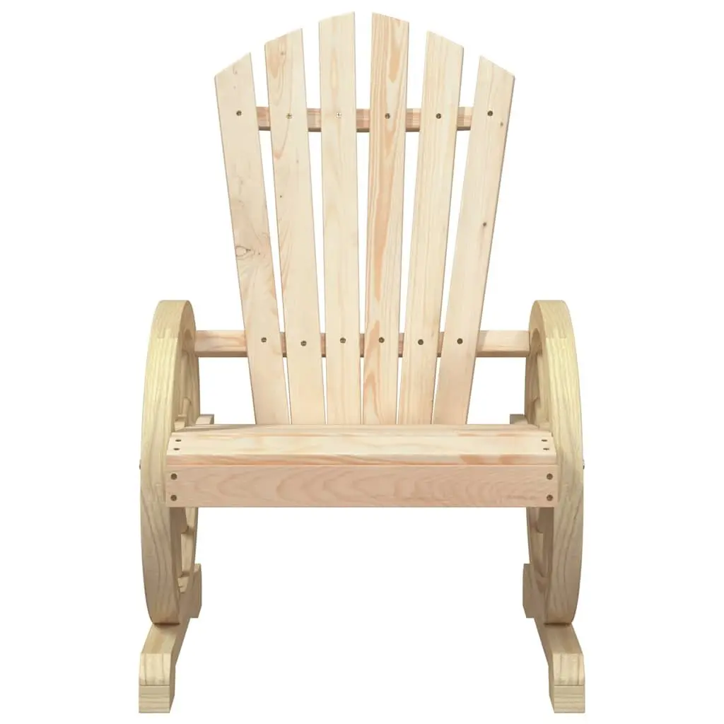 Adirondack Chair Set Solid Fir Wood 4 Piece Outdoor Garden Lounge Seating Brown