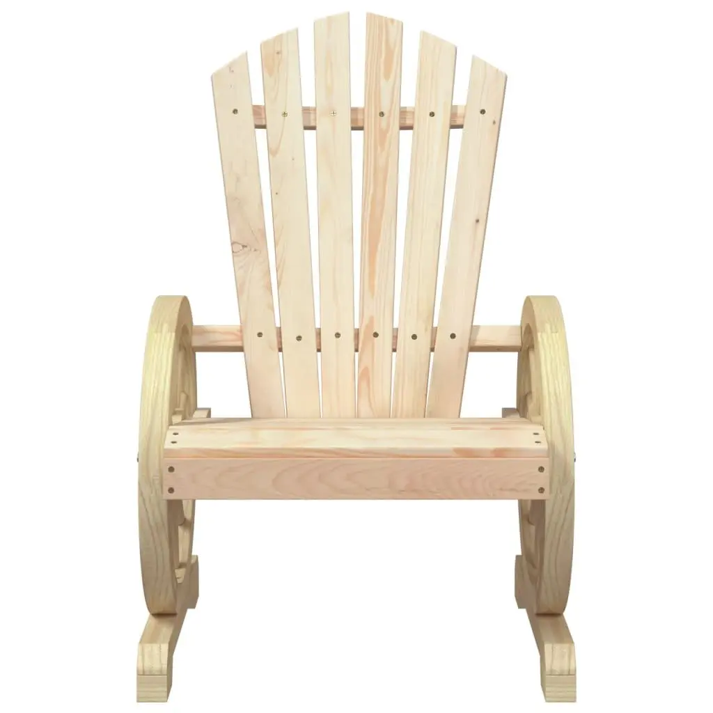 Adirondack Chair and Coffee Table Set Solid Fir Wood Outdoor 3 Piece Lounge Set Brown