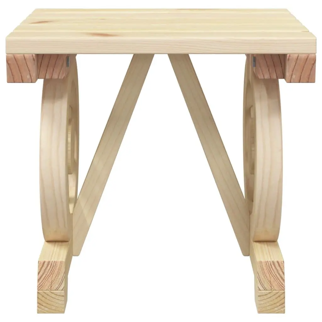 Adirondack Chair and Coffee Table Set Solid Fir Wood Outdoor 3 Piece Lounge Set Brown