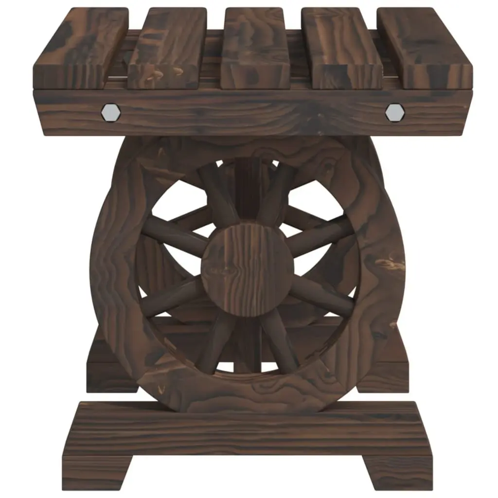 Adirondack Chair Garden Lounge Set Brown Solid Fir Wood 3 Piece with Coffee Table