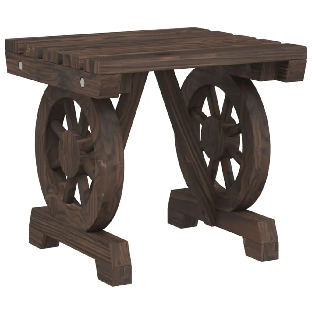 Adirondack Chair Garden Lounge Set Brown Solid Fir Wood 3 Piece with Coffee Table