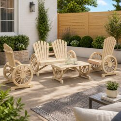 Adirondack-Style 4-Piece Lounge Set for Your Garden