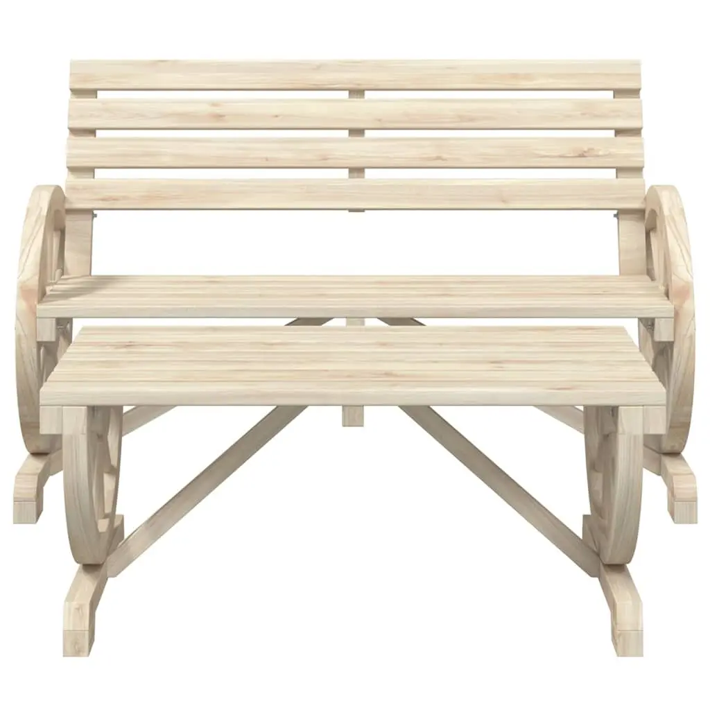4 Piece Garden Lounge Set Adirondack Style Outdoor Furniture Brown Wooden Chair