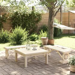 Versatile Wooden Garden Benches for Your Outdoor Area - 2 Pack