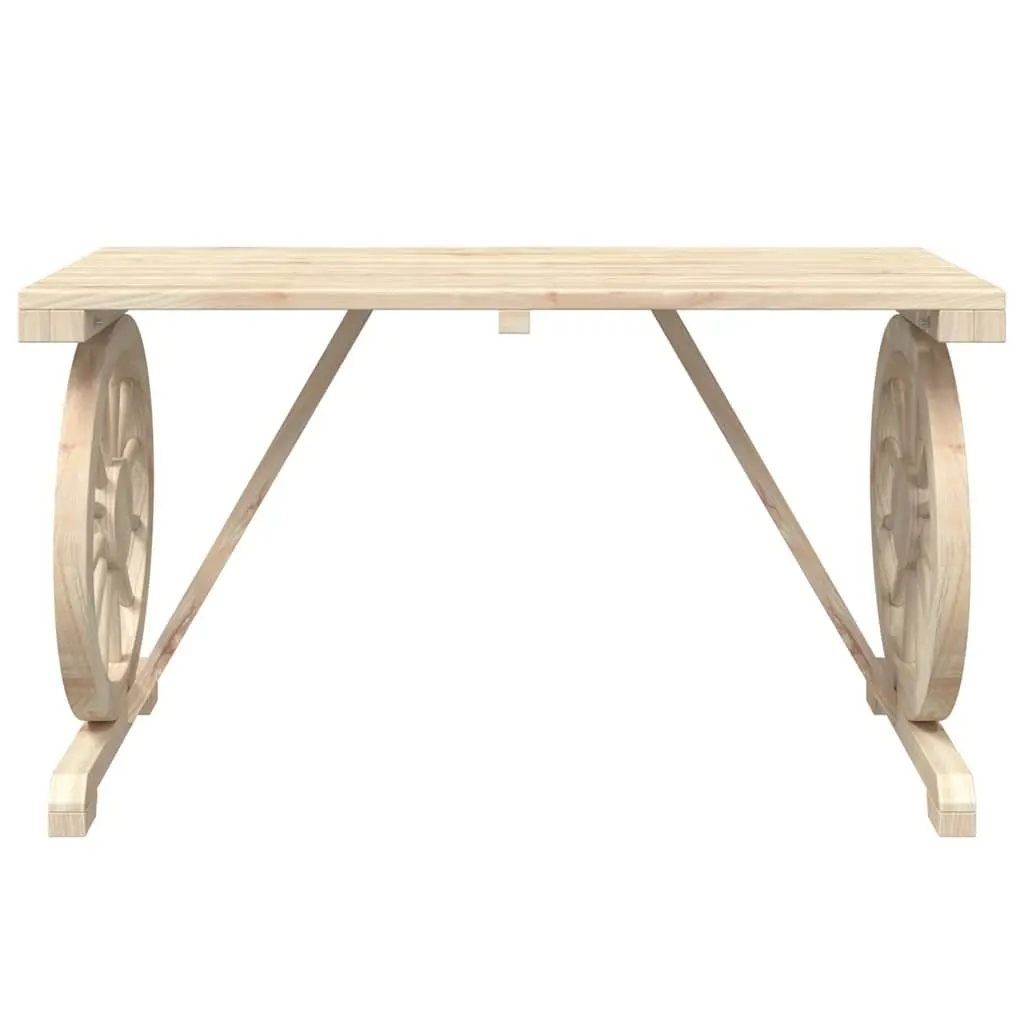 3 Piece Garden Dining Set Solid Fir Wood Brown