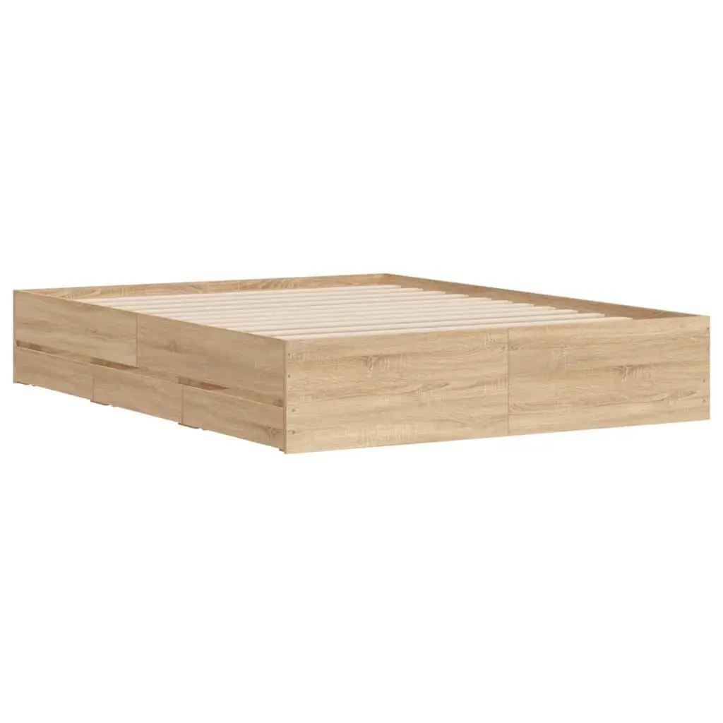 Bed Frame with Drawers for Organization