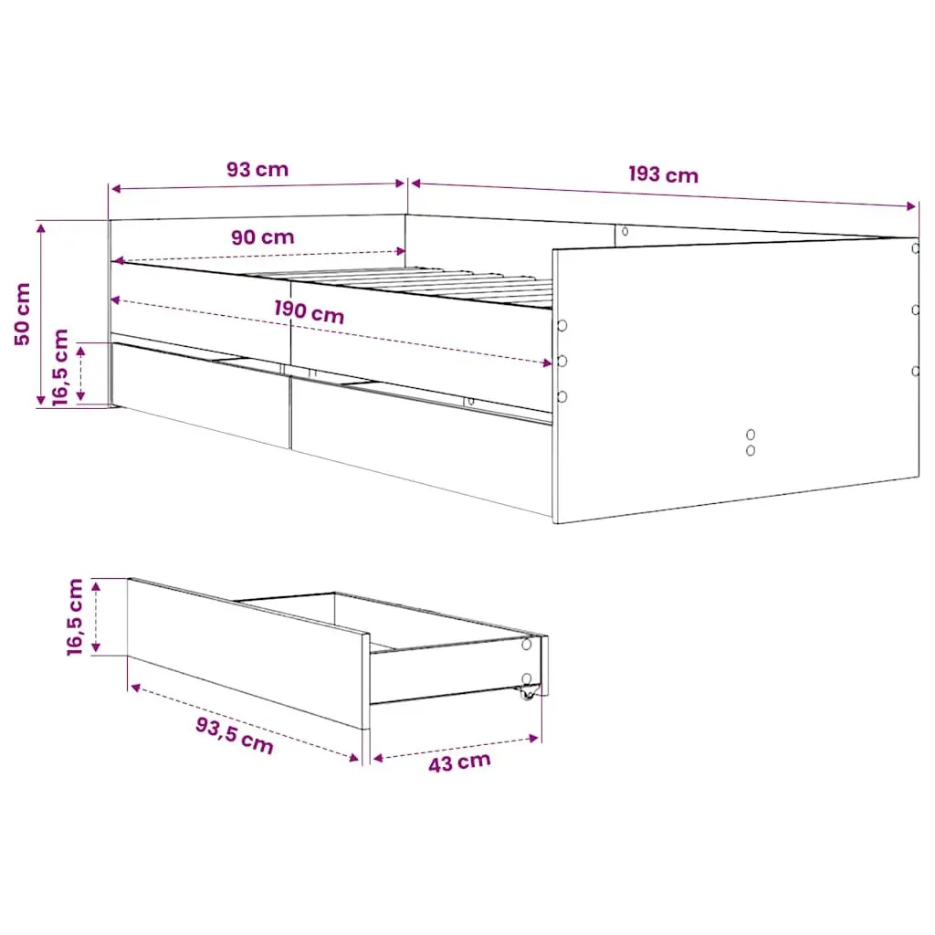 Bed Frame with Drawers for Organized Bedrooms