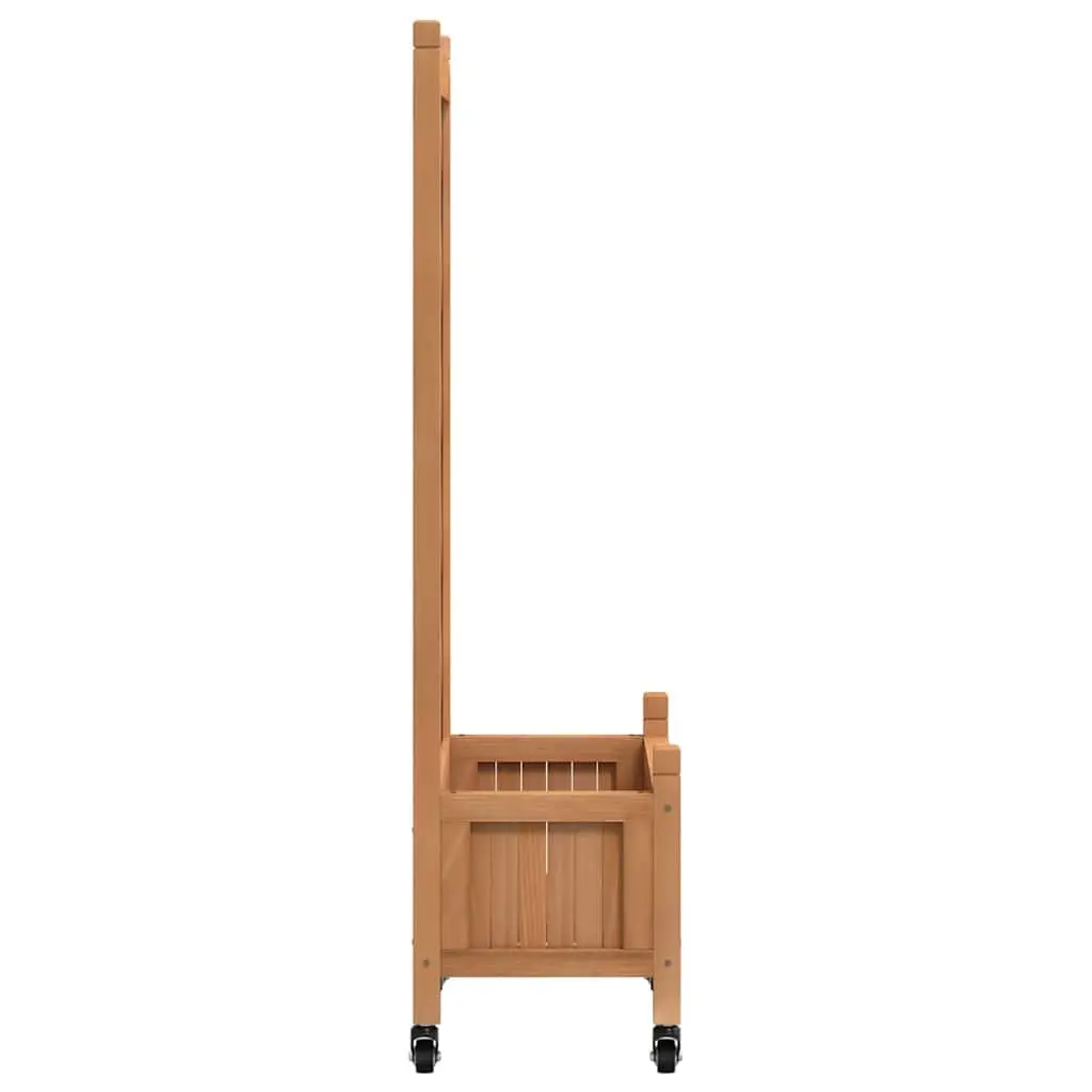 Wooden Planter with Wheels for Climbing Plants