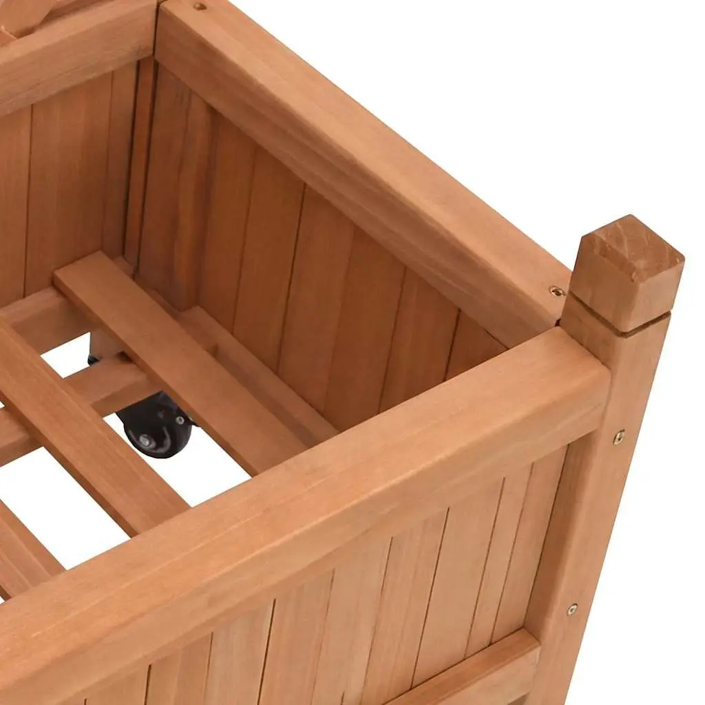 Wooden Planter with Wheels for Climbing Plants