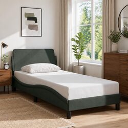 Practical Grey Bed Frame with Headboard for Modern Homes