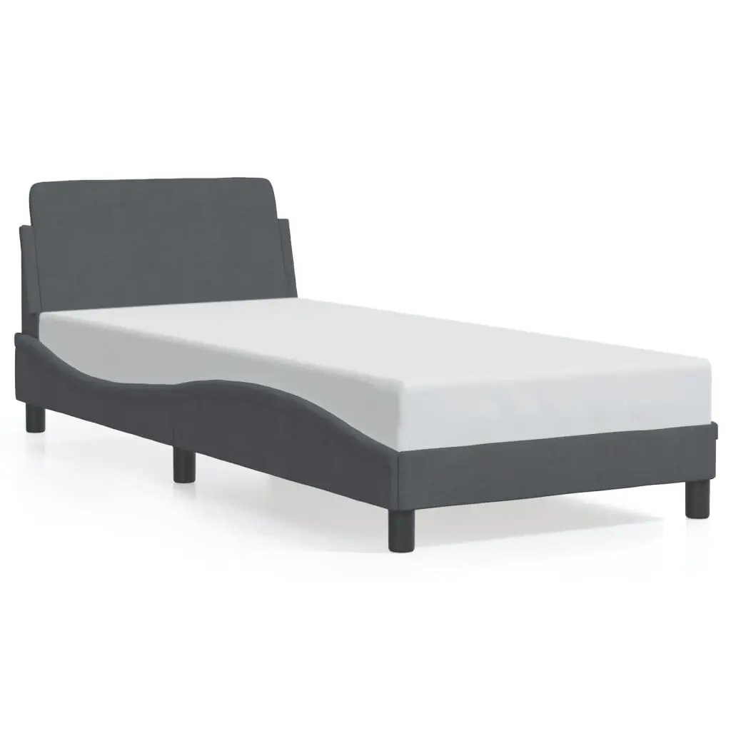 Grey Velvet Bed Frame 90x190 cm for Any Bedroom
