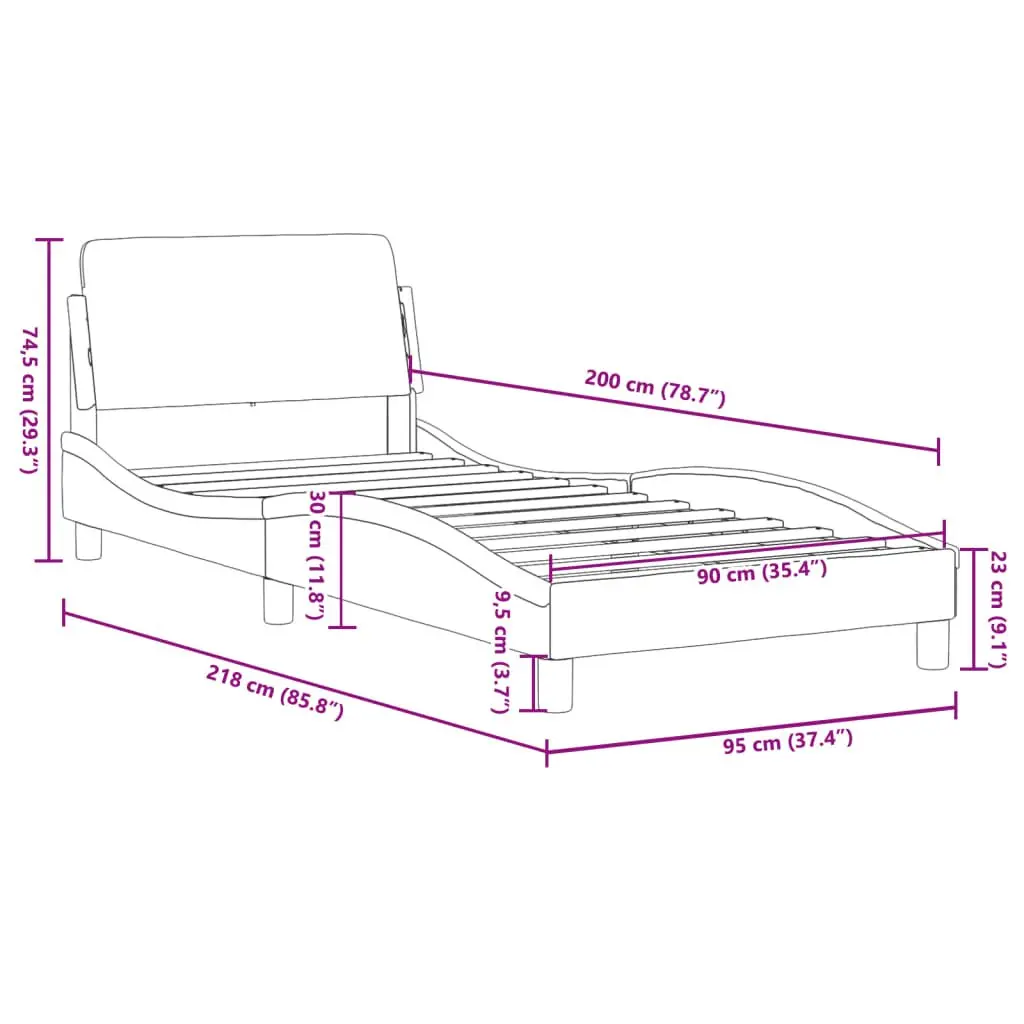 Grey Velvet Bed Frame 90x190 cm for Any Bedroom